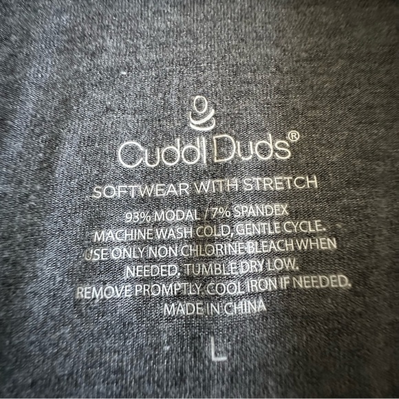 Cuddl Duds Pullover Womens L Gray Cowl Neck Stretch Tunic Top Softwear Lounge - Picture 8 of 9
